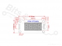 Digit display 4-digit 7-segment red clock TM1637 - 30x14mm
